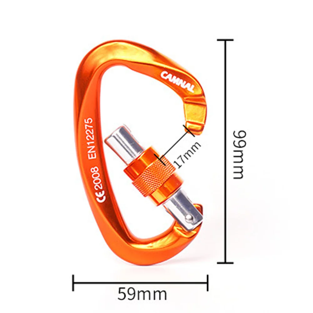 10 шт. CE сертифицированный 25kN карабин для скалолазания винтовые ворота офсет D