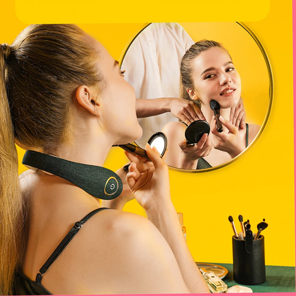 

Cervical Spine Pulse Massager Hot Compress Shoulder Electric Neck Massager Pulse Vibration Machine Health Care Equipment