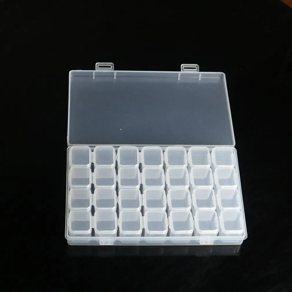 

Diamond Painting Kit 28 Grid Storage Box Embroidery Tools Embroidery Cross Pen Set 28 Grid Storage Box