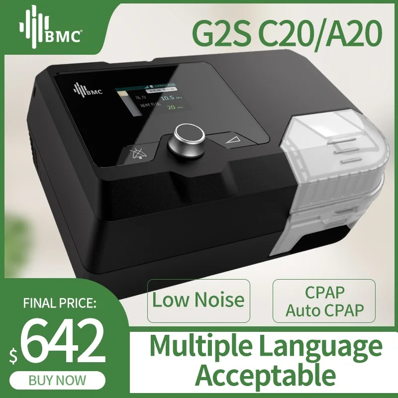 BMC Новое поступление CPAP Машина G2S C20/A20 домашнее Медицинское Оборудование для сна Храп и апноэ с NM4 маской и увлажнителем