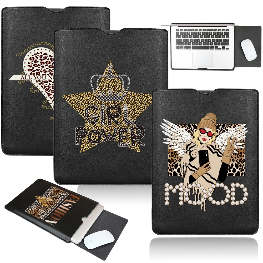 

Чехол для Macbook 11 14 15 дюймов Air 13 Pro 15, сумка для ноутбука 2021, модная кожаная сумка, водонепроницаемые сумки, чехол для Dell HP Huawei Acer