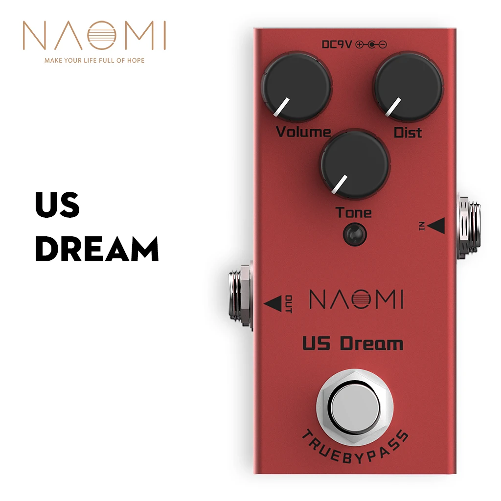 Мини педаль эффектов NAOMI Mini DI Box с 3 кнопками управления DC 9V True Bypass подарок