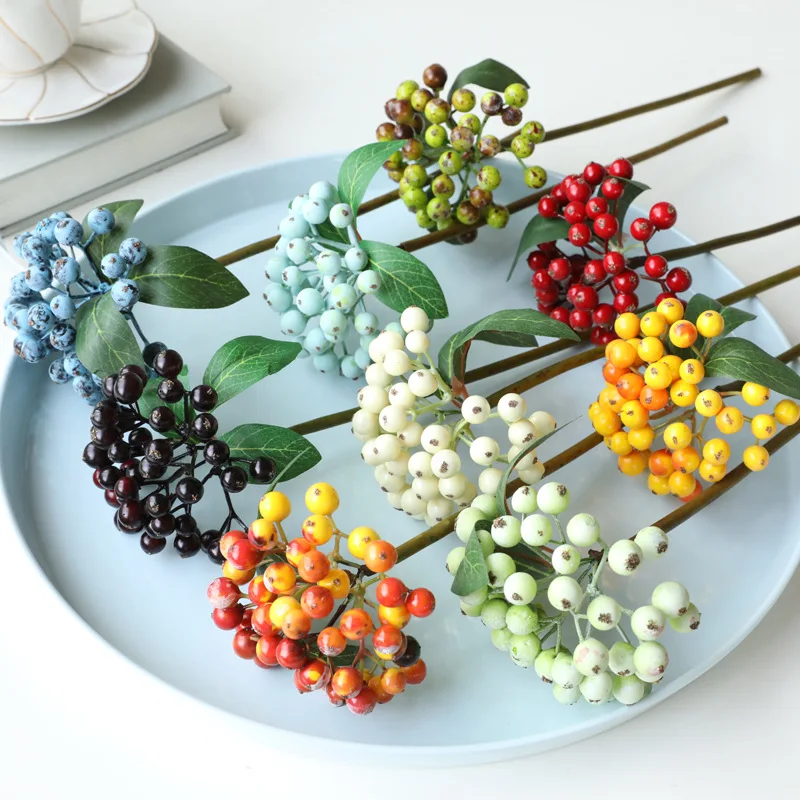 

Artificial Mini Berries Fake Berries Foam Flowers Wedding Christmas Home Furnishing Table Plant Decoration Artificial Flowers