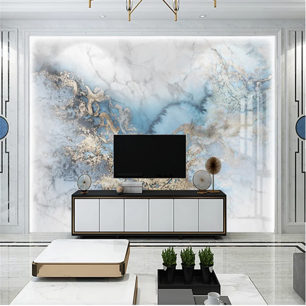 Milofi светильник роскошный Микрокристаллическая плитка синий Мрамор ТВ фон стены D