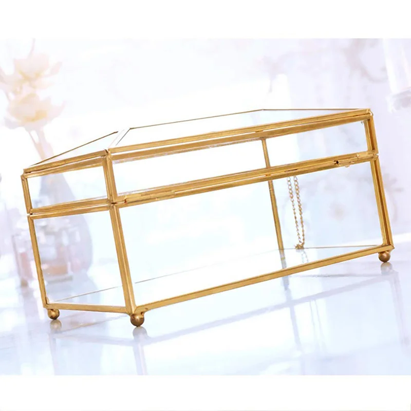 Европейская роскошная коробка для салфеток из золотого стекла хранения домашней