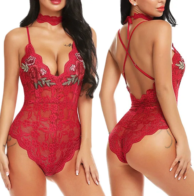 

Женское прозрачное кружевное нижнее белье с цветочной вышивкой