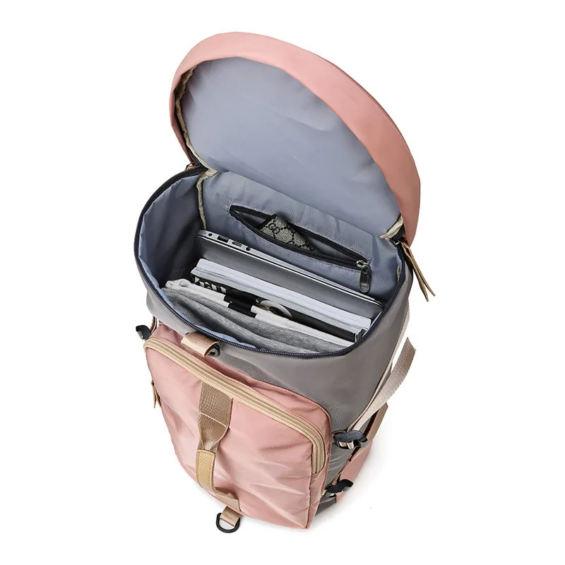 Women's Gym Sport Shoulder Bag Waterproof Nylon Big Swimming Luggage Yoga Handbag Travel Fitness Beach Backpack For Men Shoe