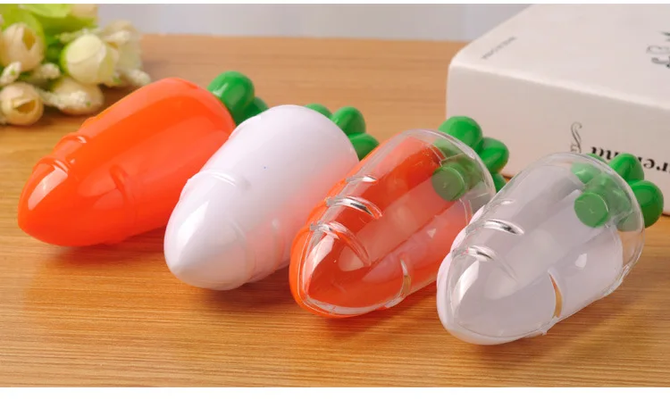 

Cartoon Carrot Shape Candy Box Plastic Mini Transparent Box Creative PS Environmental Protection Material Food Storage Candy Box