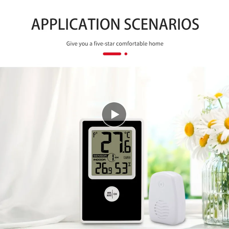 

TS-WS-43 Измеритель температуры и влажности, Беспроводная метеостанция для помещений и улицы, 8 каналов, цифровой термометр, гигрометр, тестер