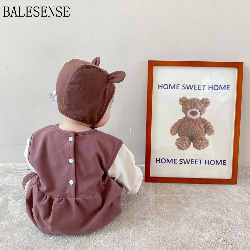 Хлопковая одежда для новорожденных Осенние Комбинезоны с длинным рукавом наряд