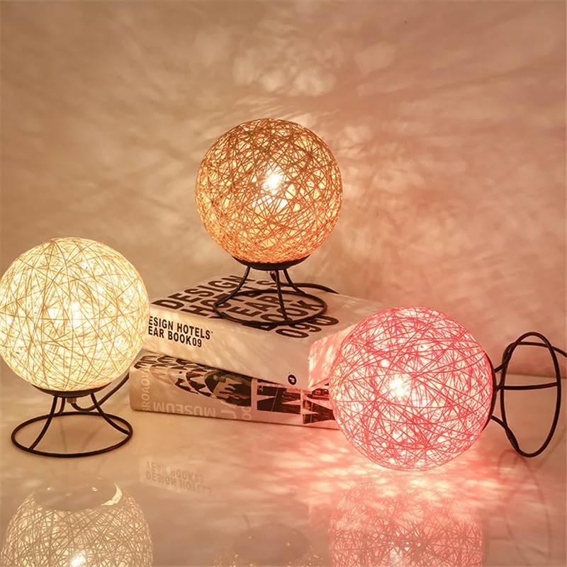 Creative LED Table Lamp Bedroom Bedside Desk Wrought Iron Night Light Home Decoration led retro bulb iron wine bottle table wine bottle copper wire night light creative hotel desk lamp night lamp home decoration