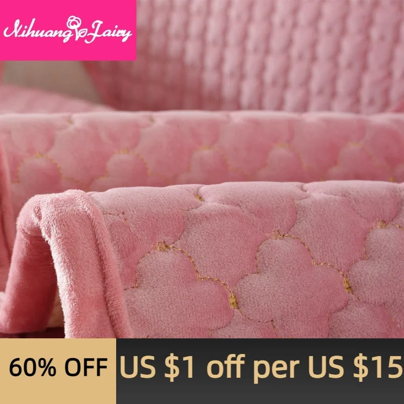 

Sofa cushion non-slip plush cushion cover winter thick Nordic simple fabric cushion four seasons leather sofa towel