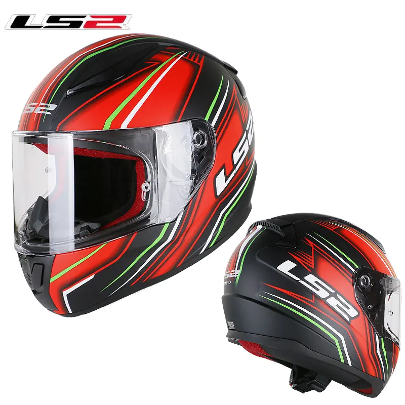 LS2 FF353 Быстрый анфас мотоциклетный шлем Capacete ls2 Мужской Женский шлем гоночный уличный мотоциклетный шлем - Цвет: Black Red Assassin