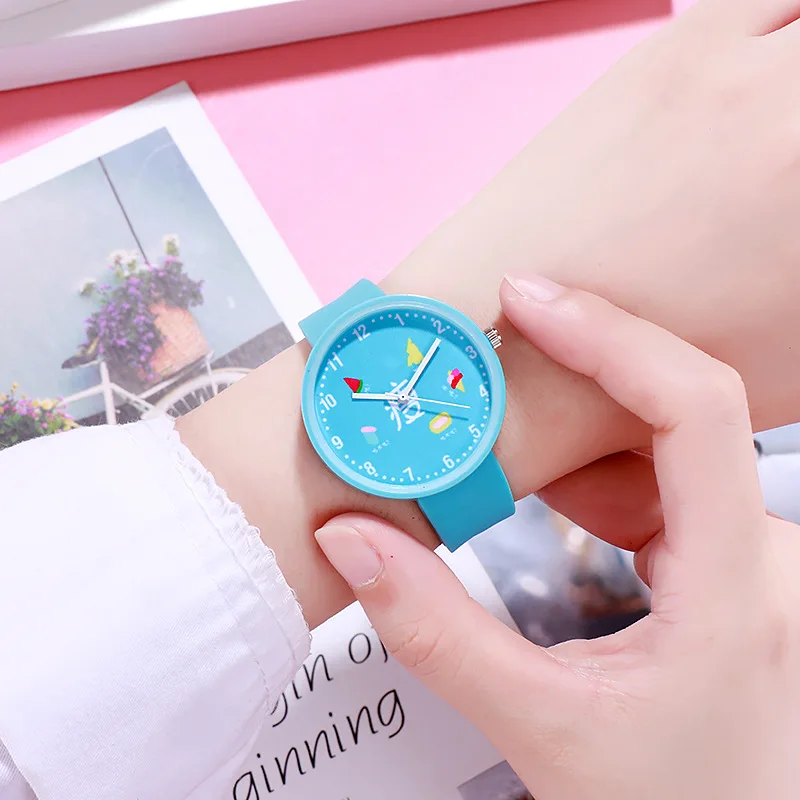 Нейтральные женские часы детские Студенческие хипстер Простой циферблат модные