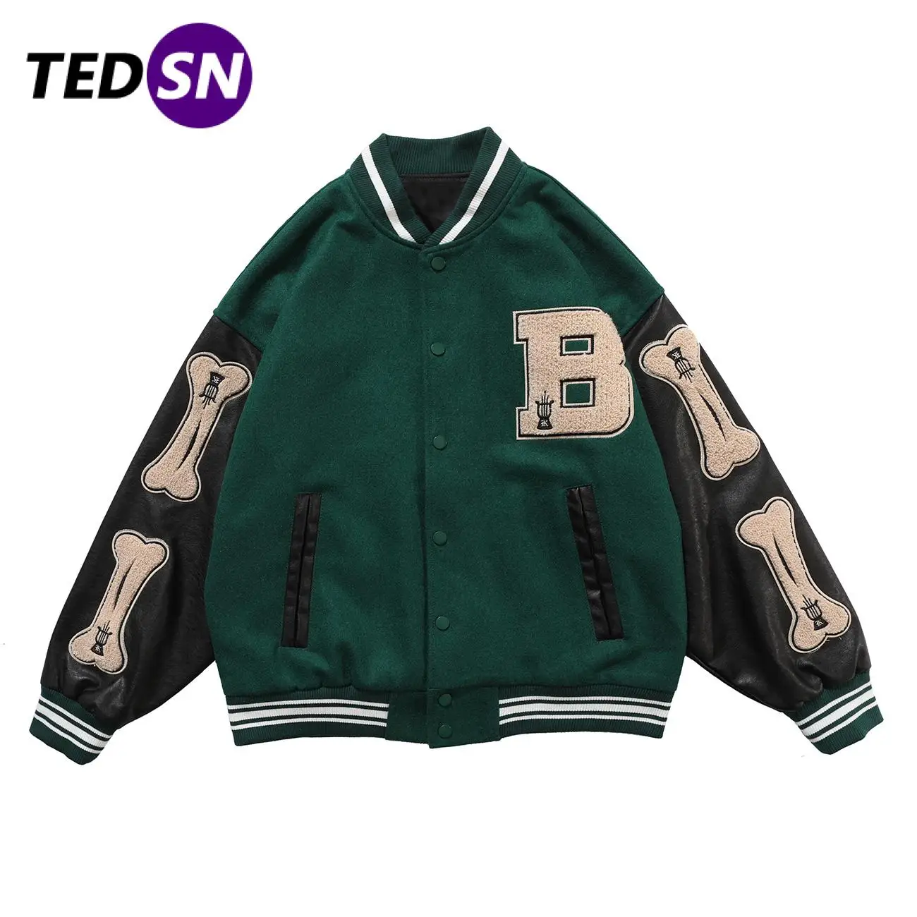 Куртка мужская с вышивкой в стиле Харадзюку повседневная Весенняя уличная