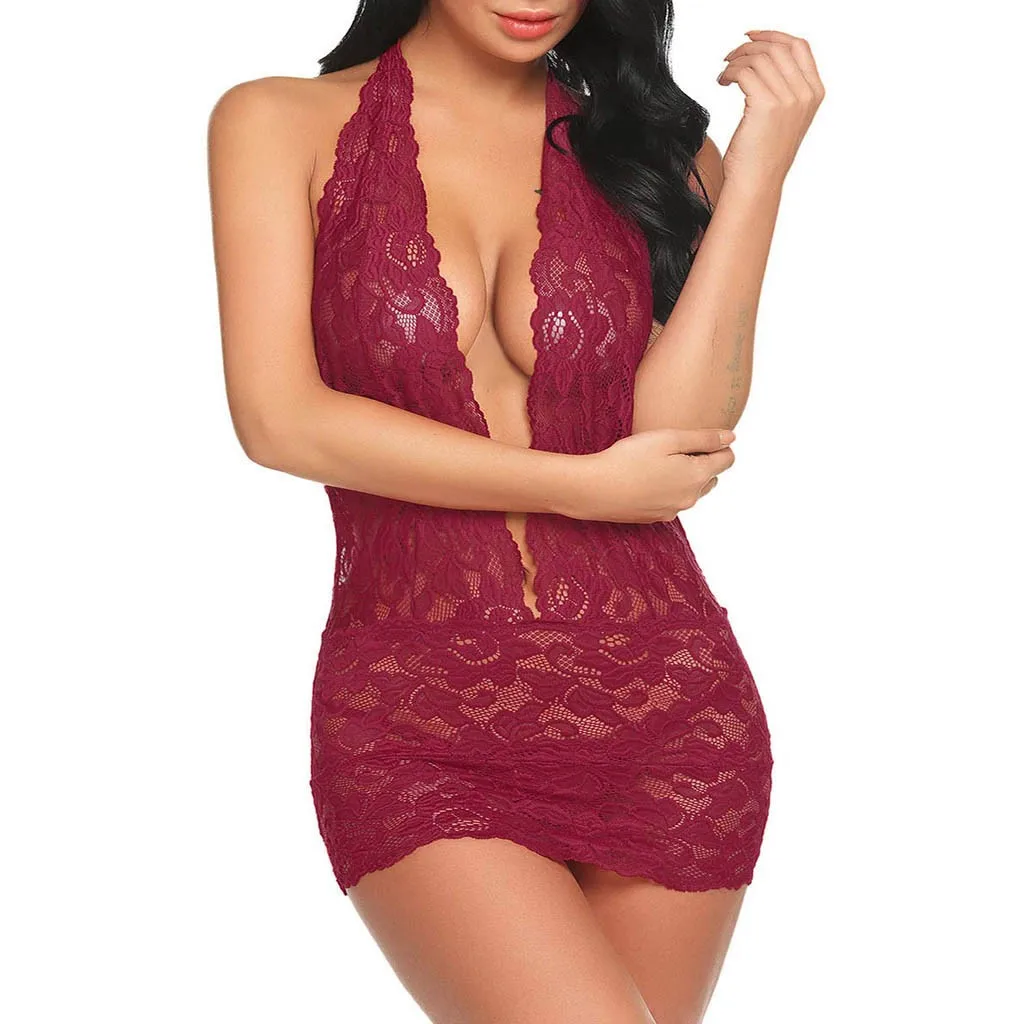 Ночная рубашка с глубоким v образным вырезом женская ночная горячее ночное белье