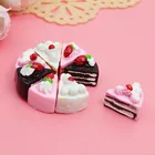 Торты для кукольного домика сделай сам, детский подарок, игрушка с рисунком томатной клубники, кухонная еда, игрушка для малышей, ролевое полимерное украшение