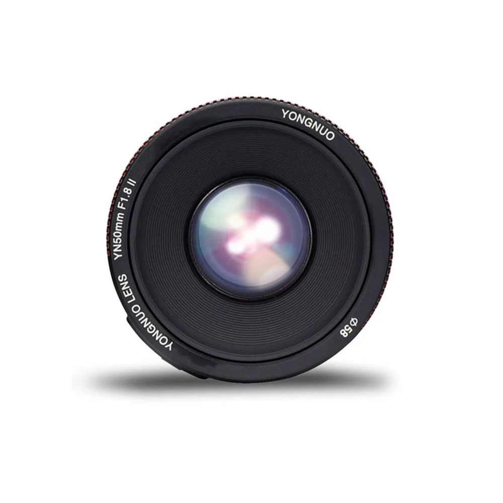 Объектив YONGNUO YN50mm F1.8 II стандартный объектив с большой апертурой и автофокусом для камеры Canon EOS 70D 5D2 5D3 600D DSLR камера