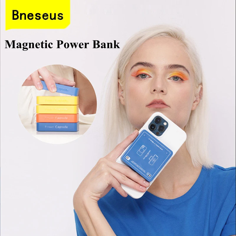 

Wireless Charger Power Bank For iphone 13 12 Xiaomi Samsung External Battery Pack Portable Charger Auxiliary Battery Power Bank