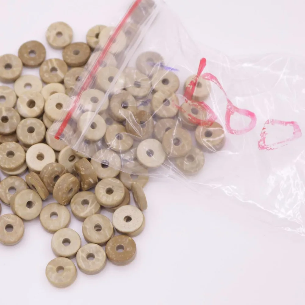 

500PCS/100g 8-9mm Natural Rondelle Coconut Shell loose Heishi Beads