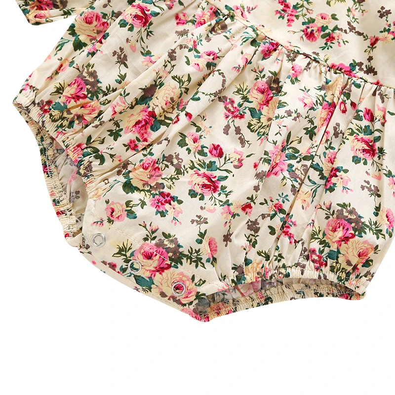 Новый цельнокроеный комбинезон для малышей с цветочным рисунком 100 классных и