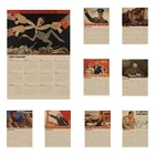 Календарь 2022, постеры из крафт-бумаги времен Второй мировой войны, Сталин, ленинист, политический Советский Союз, Настенная Наклейка для комнаты, искусство, Декор