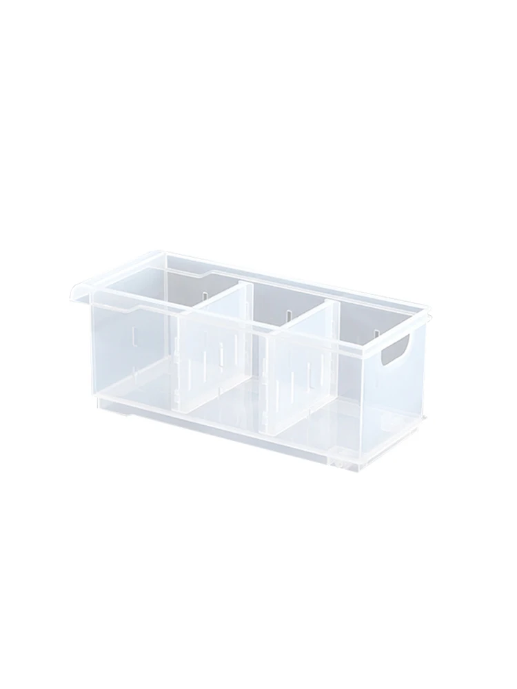 

New Household Refrigerator Storage Box Plastic Storage Box Rectangular Compartment Vegetable Fruit Freezer Kitchen Storage Box