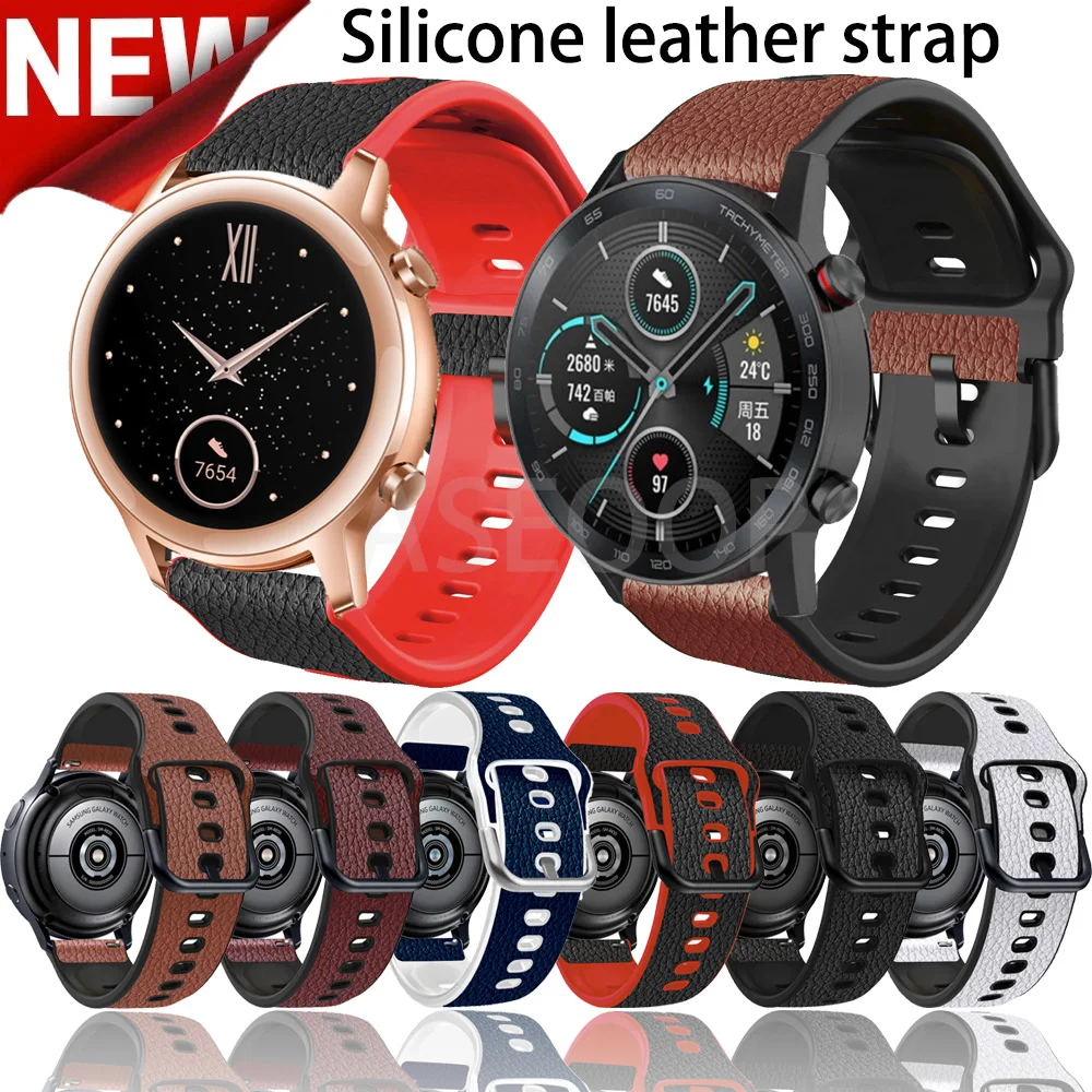 

Кожаный ремешок для Huawei Watch GT 2 Pro GT 2E, сменный Браслет для смарт-часов Honor magic 2 46 42 мм ES