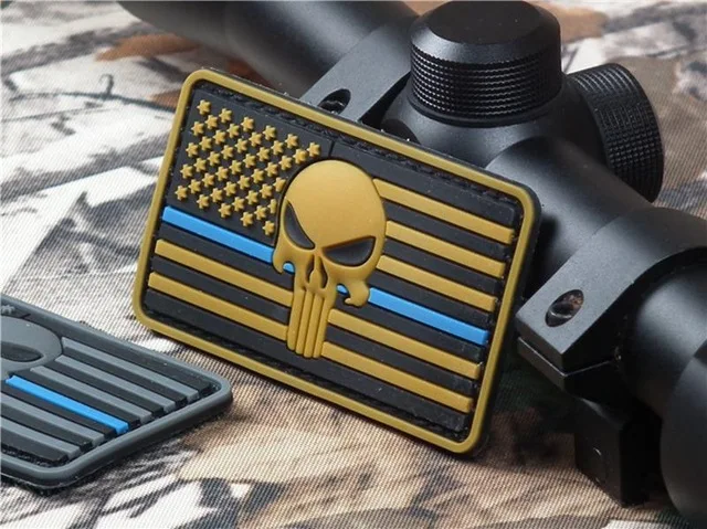 Punisher brown Униформа таб тактическая куртка Снайпер патчи военный крюк боевой дух армии тактический патч значок украинский Снайпер - Цвет: Punisher brown