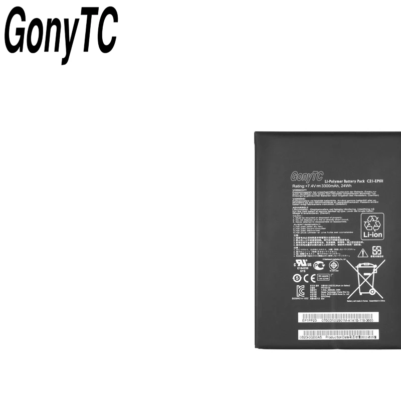 GONYTC оригинальный C21 EP101 планшет Батарея для ASUS Eee Pad трансформатора TF101 TR101 7 4 V 3300 мА