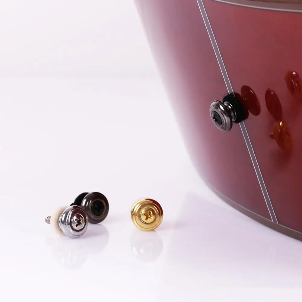 1pcs gitarre strap locks ende pins schwanz nagel lock taste heringe schraube flach kopf für akustische klassische e gitarre ukulele werkzeug free