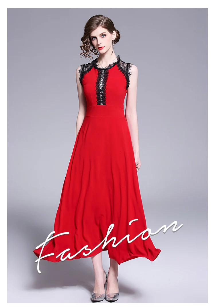 

2021 European Station Catwalk New Slim Dress Long Skirt summer dress women