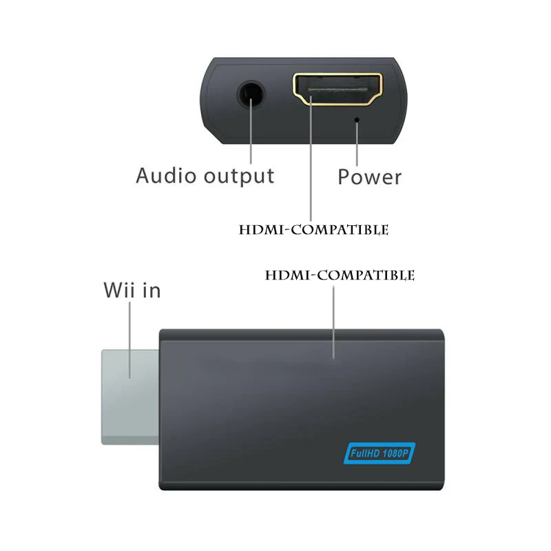 Адаптер Wii в HDMI совместимый преобразователь адаптер 1080p аудио для монитора HDTV| |