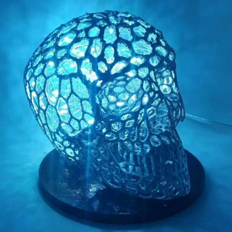3d-лампа в виде черепа на Хэллоуин с USB светодиодная Регулируемая лампа светильник