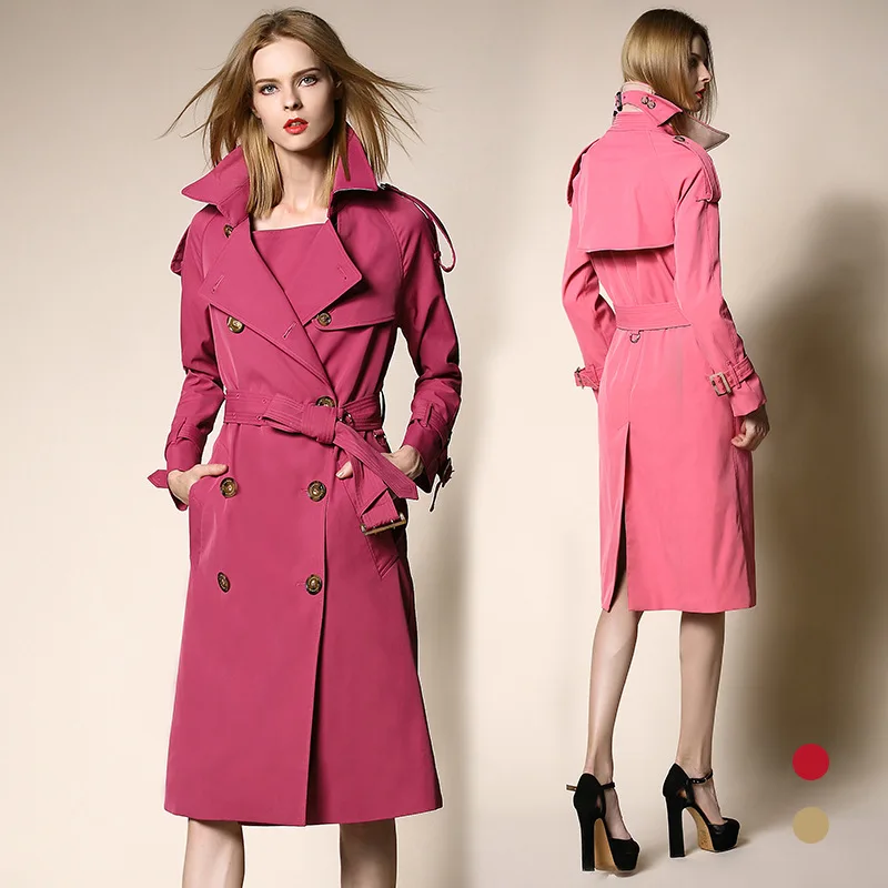 Новинка осени 2019 брендовый женский плащ Длинная ветровка в европейском и