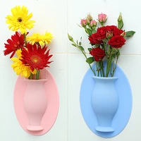 silicone vase decoration home for flowers pot plant vases for refrigerator wall office bathroom window glass mirror decor1