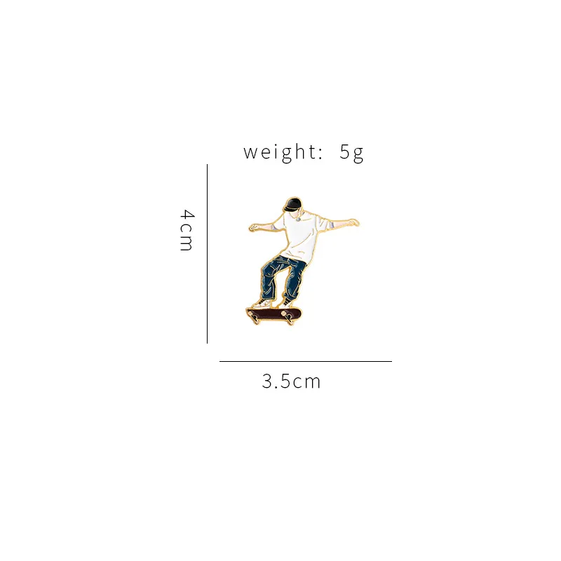 Фигуристки парень! Эмалированная булавка для мальчиков булавки лацканов броши