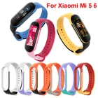 Ремешок для Xiaomi Mi Band 5 6 Двухцветный силиконовый браслет спортивный браслет Miband 5 Miband6 Сменные аксессуары для браслета