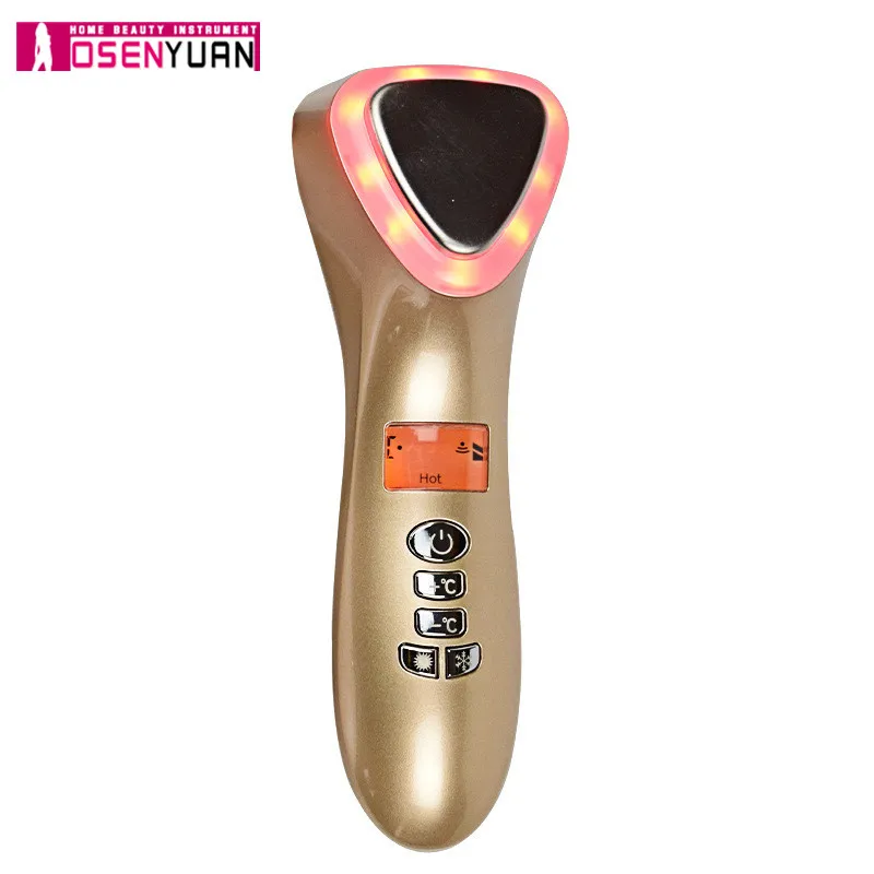 

Multifunctional Hot Cold Facial Massager Light Photon Wrinkle Removal Skin Care Device Ultrasonic Face Tightening Beauty Tools