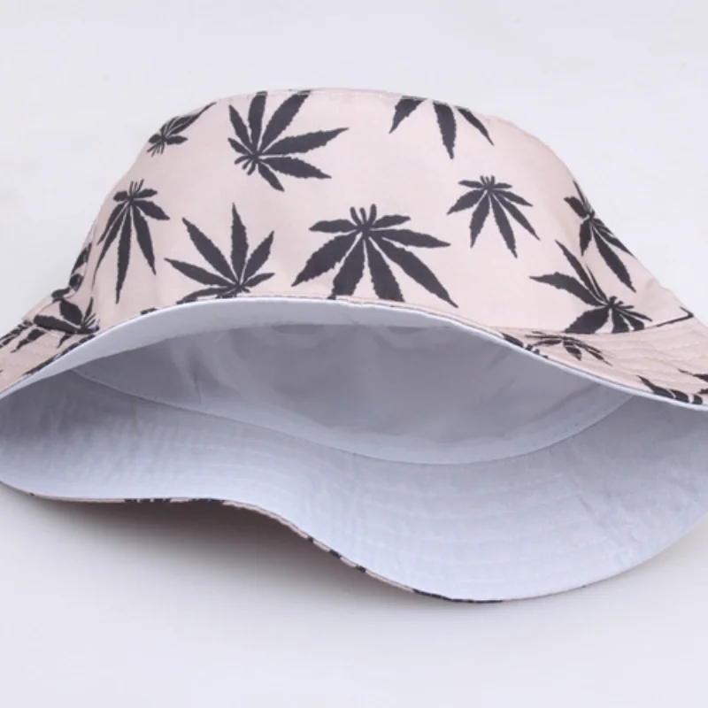 

Maple Leaf Printed Bucket Hats For Women And Men Hip Hop Harajuku Fashion Girls Panama Caps Summer Fishing Sun Fisherman's Hat