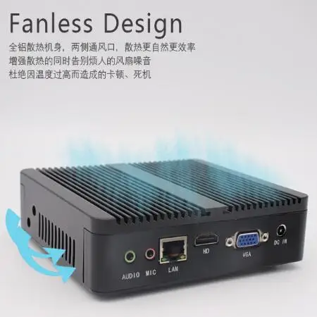 Мини компьютер без вентилятора Intel Celeron J1800 J1900 DDR3 поддержка Windows 7 8 10 Linux OS VGA|Мини