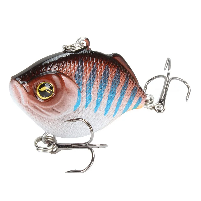 

1Pcs new fishing lure 45mm/8.6g winter high carbon steel hook artificial 3D eye crank rotating swing fishing tackle lure