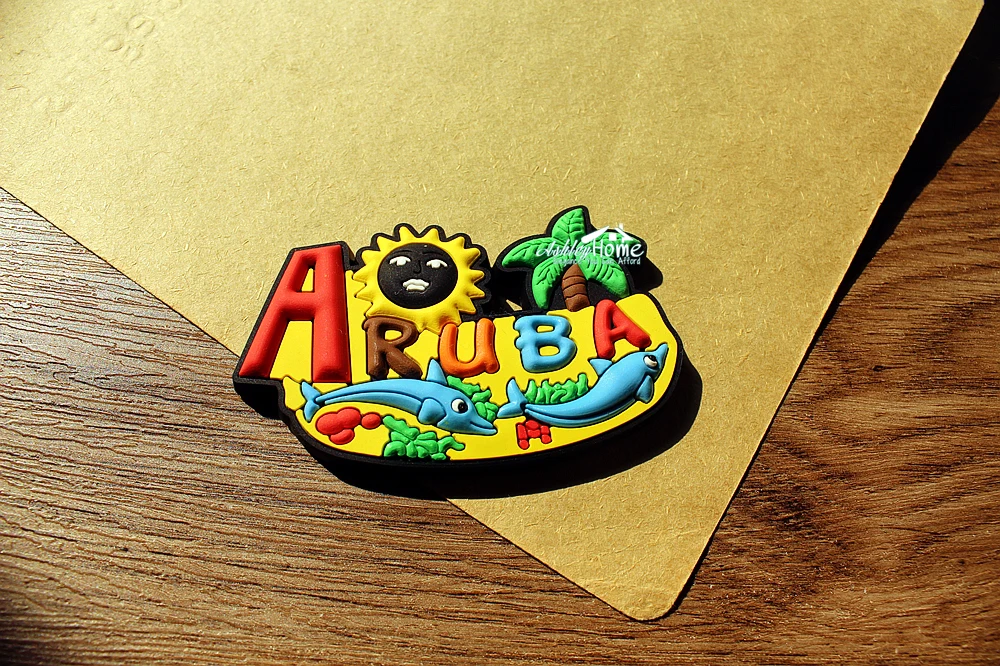 Caribbean Sea ARUBA туристический сувенир 3D резиновый декоративный магнит для