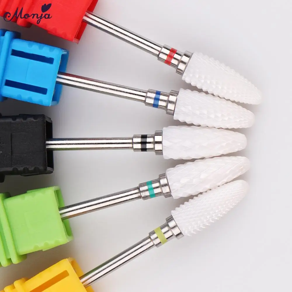 Monja 5 видов стилей фрезы для маникюра керамические роторная электрическая машина