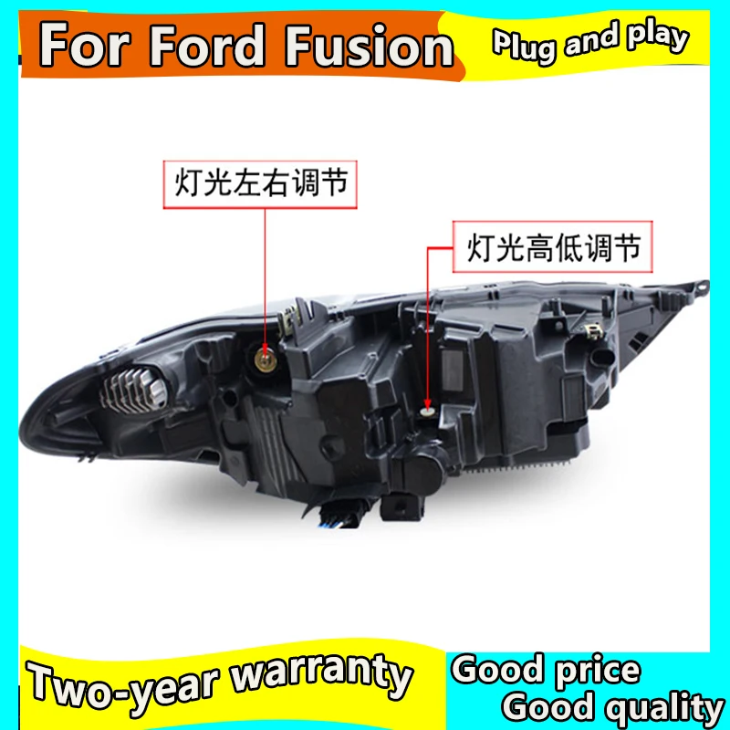 Тюнинг автомобильных фар для Ford Mondeo Fusion 2013 2016 светодиодные фары DRL ходовые огни Bi