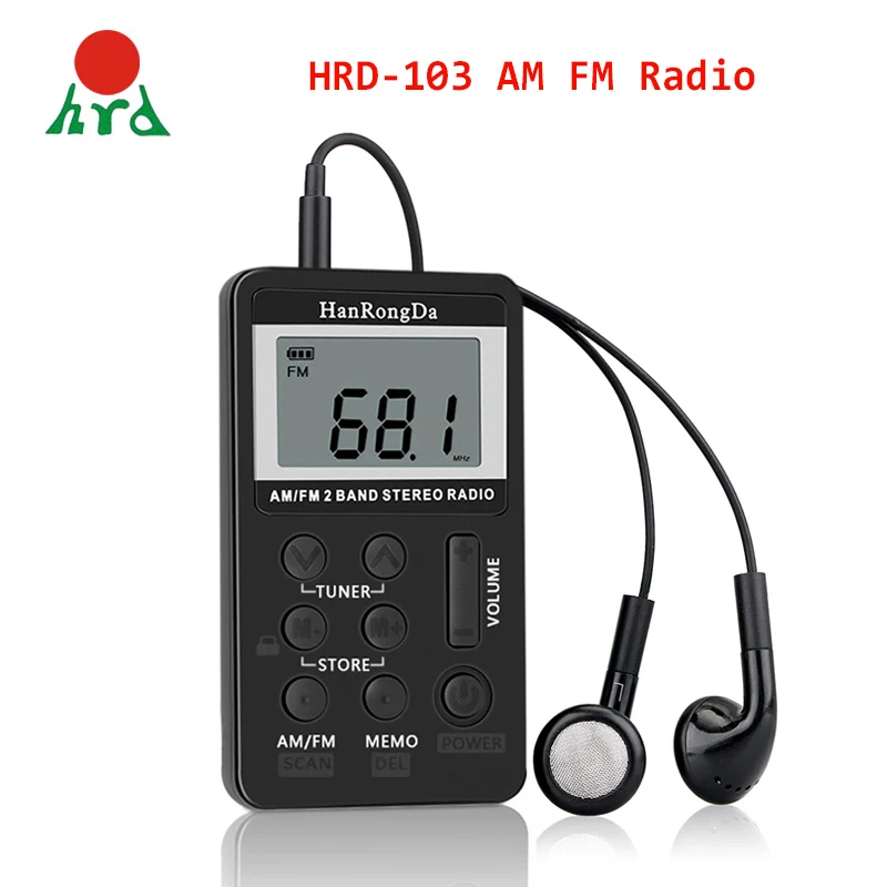HanRongDa HRD 103 AM FM цифровое радио 2 диапазона стереофонический радиоприемник