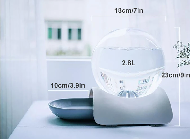 Автоматический гравитационный дозатор воды MESNUG для кошек л в форме шара