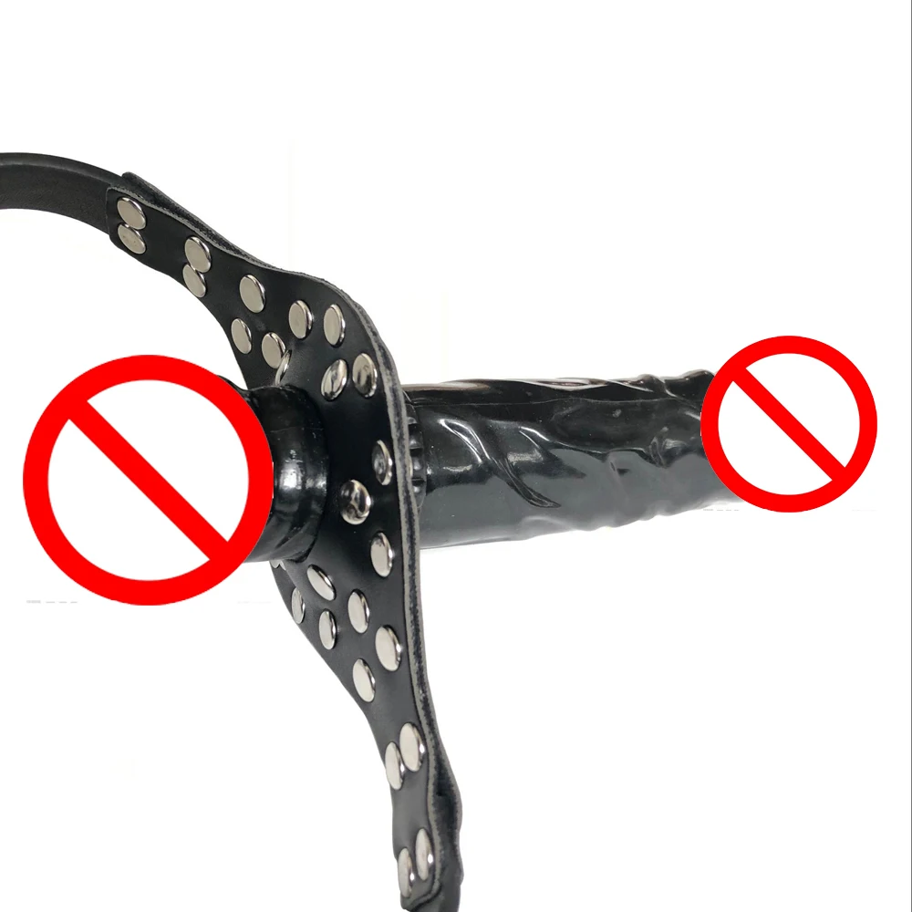 Реалистичный фаллоимитатор с двойной головкой Ультраэластичный ремешком для