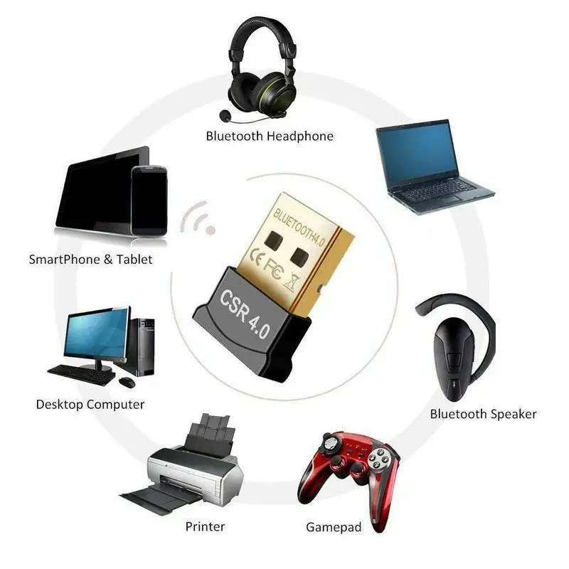 Мини USB беспроводной Bluetooth CSR 4 0 адаптер двойного режима XP 10 зубчатый Драйвер Синий