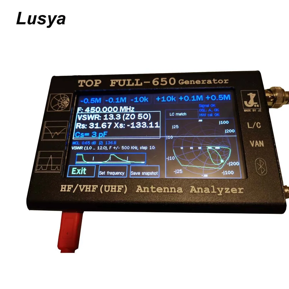 

Бесплатная доставка HF/VHF/UHF 4,3 "сенсорный ЖК-дисплей 0,1-1300 МГц 1,3 ГГц ANT SWR Векторный анализатор антенны + 3000 мАч перезаряжаемая батарея